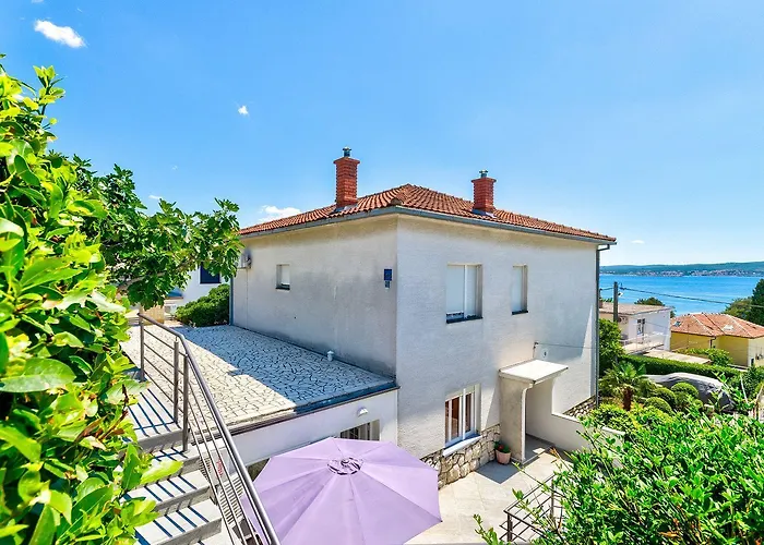 Malerisches Nur 200 Meter Zum Sandstrand Mit Meerblick Crikvenica